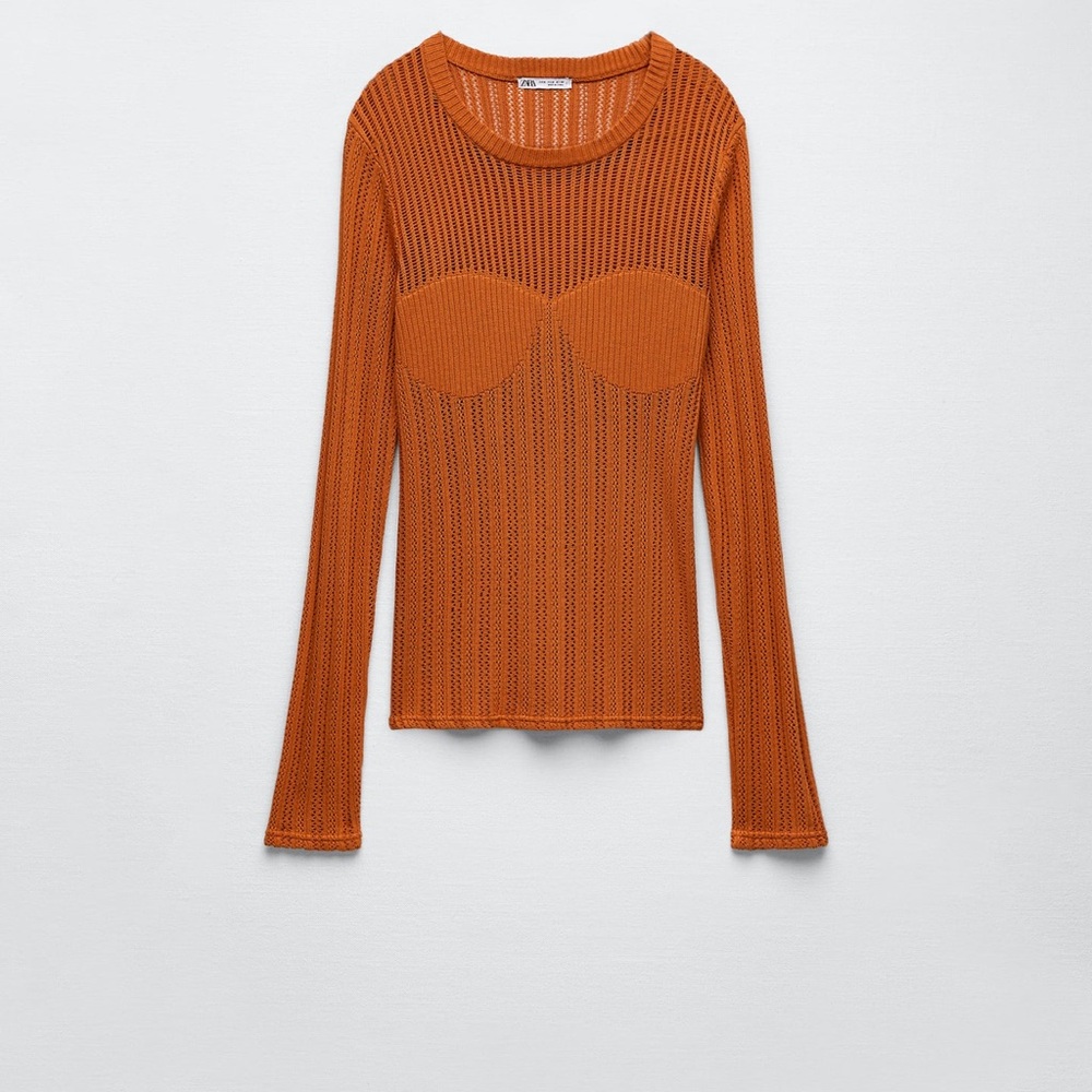 Zara Crocheting Sweater Size Large